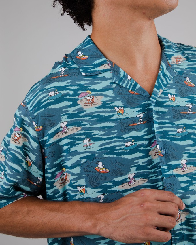 Peanuts Coast Aloha Shirt Ocean from Brava Fabrics