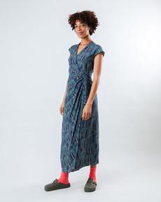 Borneo Kimono Kleid Navy via Brava Fabrics