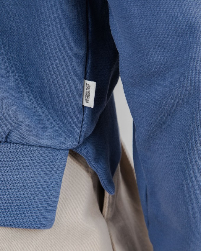 Peanuts Everybody’s in a Hurry Sweatshirt Indigo from Brava Fabrics