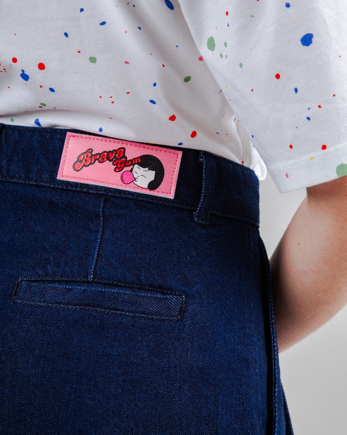 Wide Leg Hose Dunkelblau Denim from Brava Fabrics