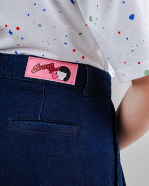 Wide Leg Hose Dunkelblau Denim from Brava Fabrics