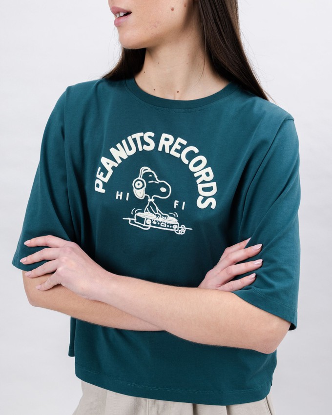 Peanuts Records Squared T-Shirt Grün from Brava Fabrics