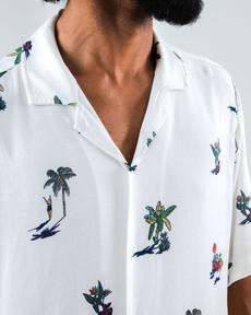 Helios Small Aloha Shirt Ecru via Brava Fabrics