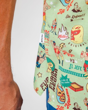Lucha Libre Aloha Hemd from Brava Fabrics
