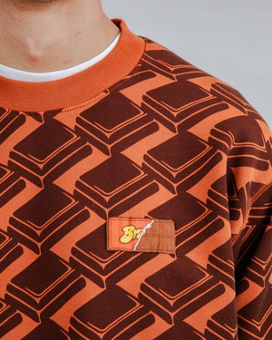 Choco Allover Sweatshirt Braun from Brava Fabrics