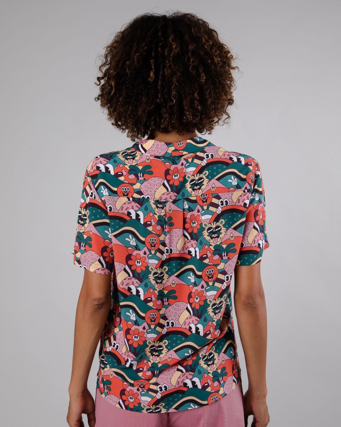 Yeye Weller Aloha Bluse Rot from Brava Fabrics