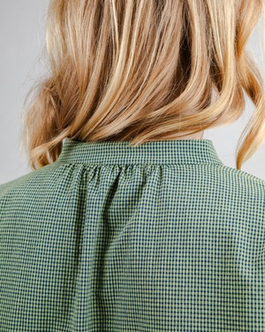 Mini Check Bluse Olive from Brava Fabrics