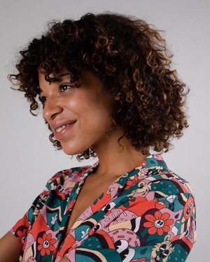 Yeye Weller Aloha Bluse Rot from Brava Fabrics