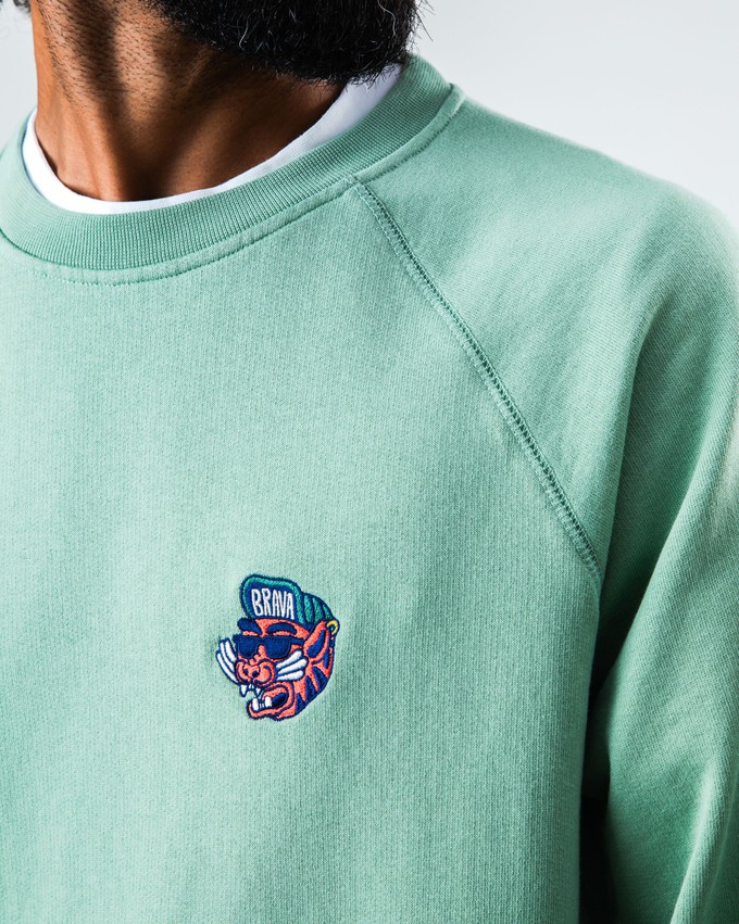 Asis Percales Tigris Sweatshirt Green from Brava Fabrics