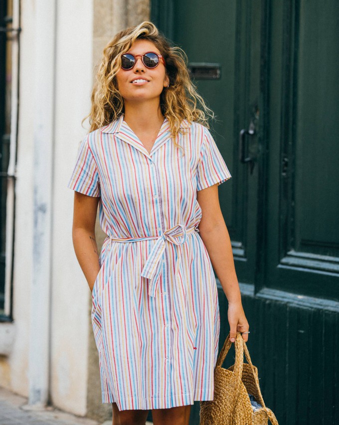 Downtown Stripe Shirt Dress from Brava Fabrics