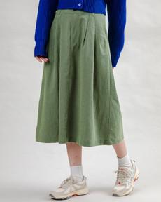 Midi-Rock mit Karomuster Oliv via Brava Fabrics