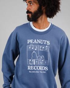 Peanuts Classic Records Sweatshirt Blau via Brava Fabrics