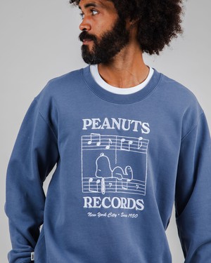 Peanuts Classic Records Sweatshirt Blau from Brava Fabrics