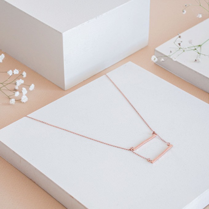 PATRICIA Rosegold Necklace Hammered from Cano