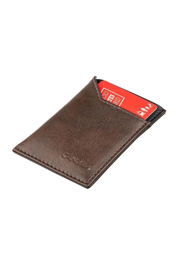 Slim card holder - Brown/Black B2B from CANUSSA
