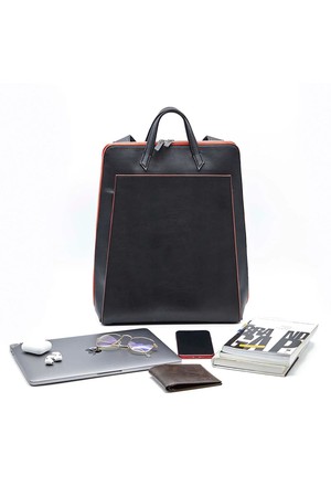 Urban laptop backpack - Black/Red from CANUSSA