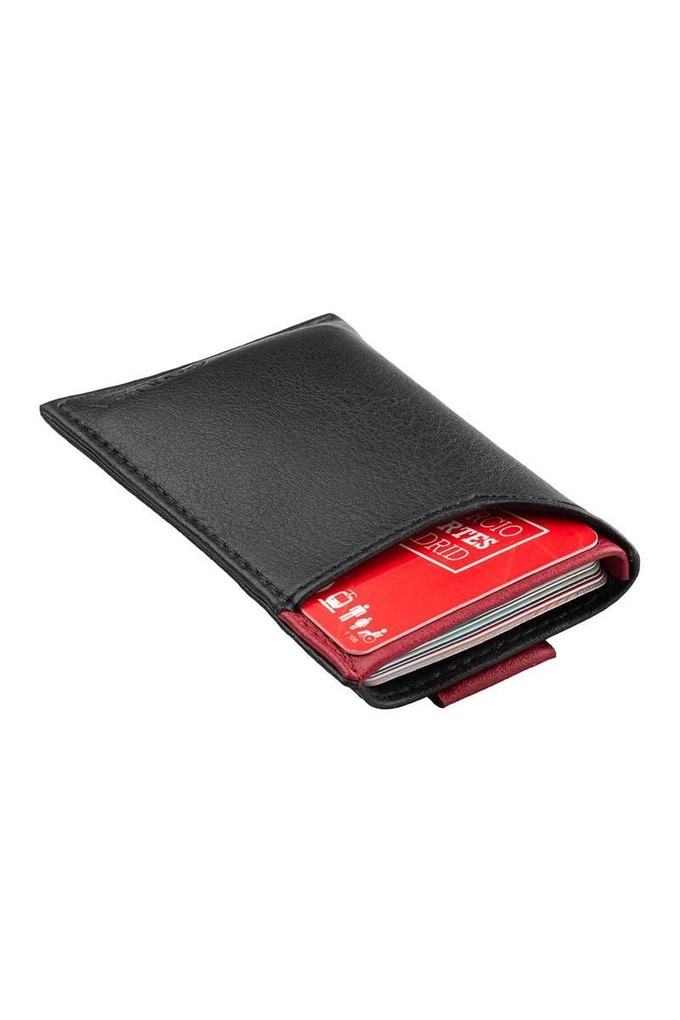 Slim card holder - Black/Red from CANUSSA