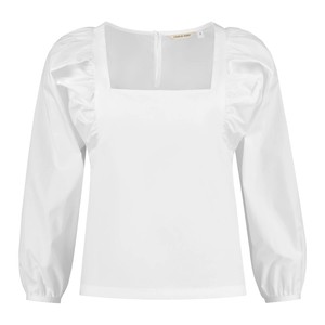 White Cotton Puff Sleeves top from Charlie Mary