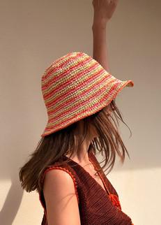 Sunny Days Striped Raffia Hat via Chillax