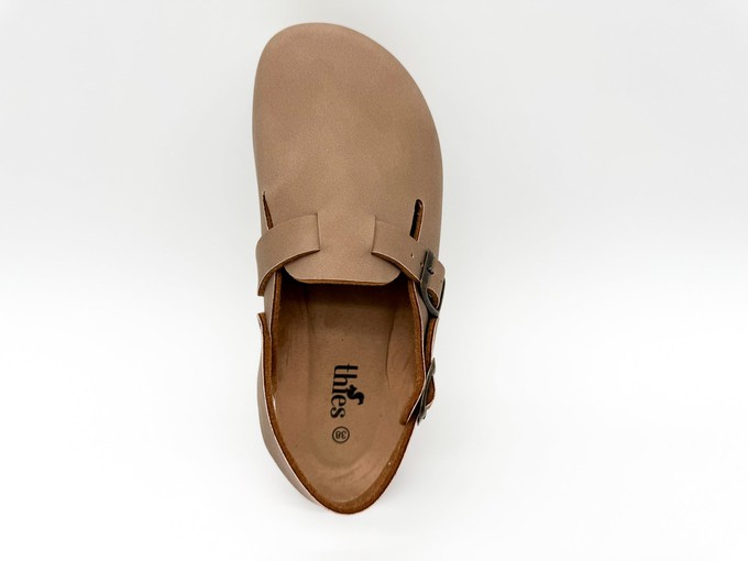 thies 1856 ® Eco Bio Backstrap Clog vegan elephant grey (W/M/X) from COILEX