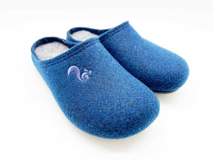 thies 1856 ® Recycled PET Slipper Kids vegan navy marino (K) from COILEX