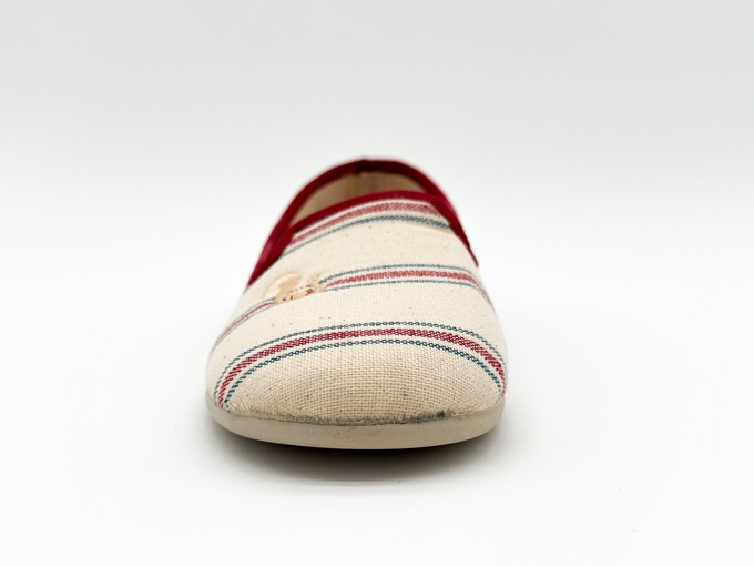 thies 1856 ® Eco Stripe Closed Slipper red blue stripe (W/X) from COILEX