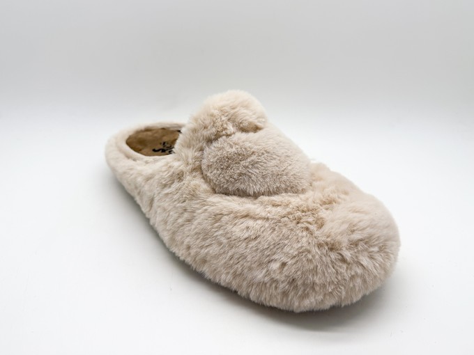 thies 1856 ® Rec Fluffy Heart Slipper vegan beige from COILEX