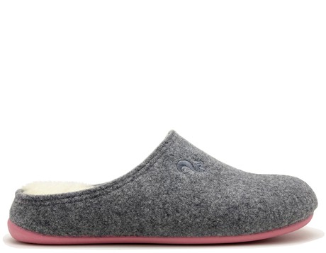 thies 1856 ® Recycled Wool Slippers grey rose (W) from COILEX