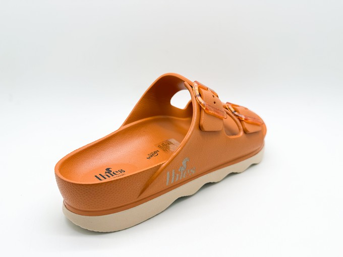 thies 1856 ® Ecofoam Double Sandal vegan bitter orange beige from COILEX