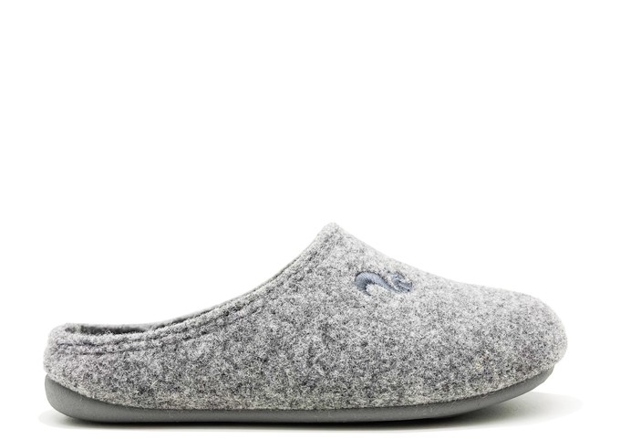 thies 1856 ® Recycled PET Slipper Kids vegan light grey (K) from COILEX