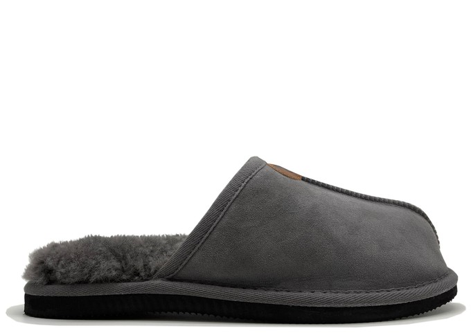 thies 1856 ® Sheepskin Grumpy Dad Slipper dark grey (M) from COILEX