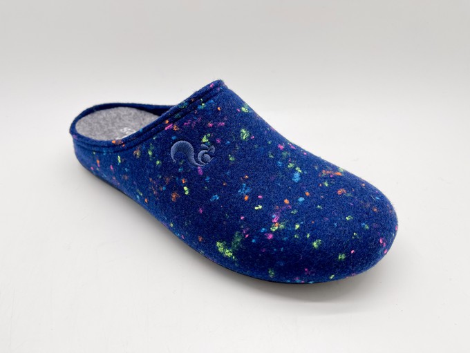 thies 1856 ® Recycled PET Slipper vegan LED navy from COILEX