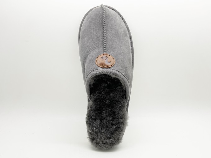 thies 1856 ® Sheepskin Grumpy Dad Slipper dark grey (M) from COILEX