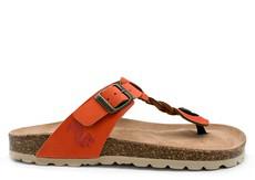thies 1856 ® Eco Thong Braid Sandal vegan carrot (W/X) via COILEX