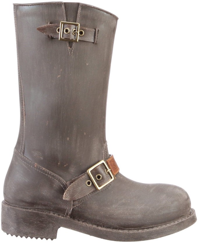 nat-2™ Rugged Prime Biker grey brown (W) | 100% waterproof rainboots from COILEX