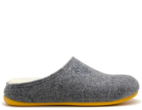 thies 1856 ® Recycled Wool Slippers grey yellow (W) from COILEX