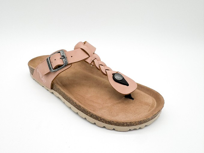 thies 1856 ® Eco Thong Braid Sandal vegan pale rose (W/X) from COILEX
