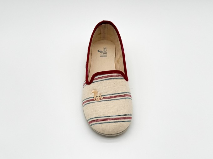 thies 1856 ® Eco Stripe Closed Slipper red blue stripe (W/X) from COILEX