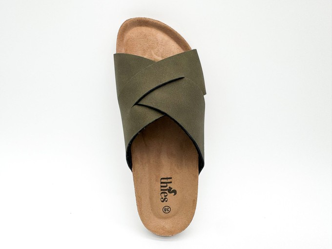 thies 1856 ® Eco Bio Cross Sandal vegan seaweed (W/X) from COILEX