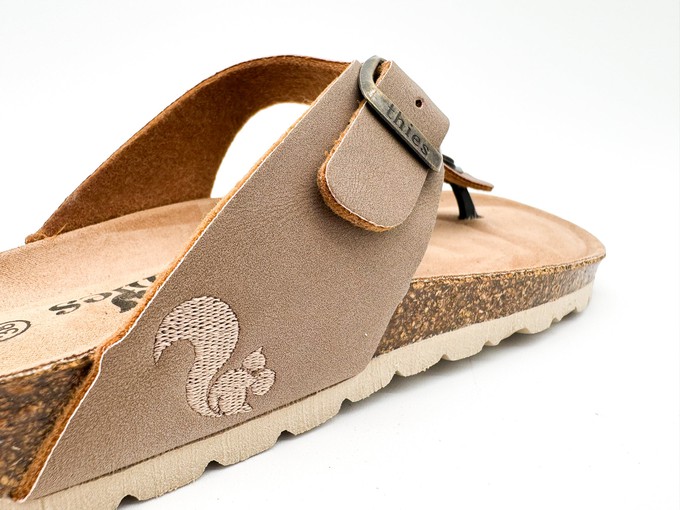 thies 1856 ® Eco Bio Thong Sandal vegan elephant grey (W/M/X) from COILEX