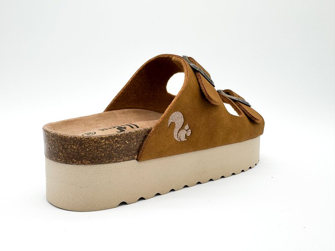 thies 1856 ® Eco Bio Plateau Sandal vegan cognac (W/X) from COILEX