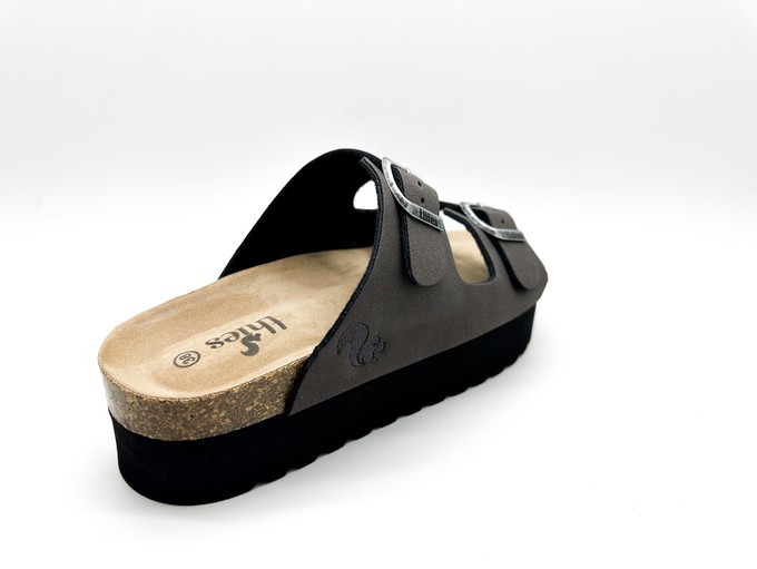 thies 1856 ® Eco Bio Plateau Sandal vegan charcoal (W/X) from COILEX