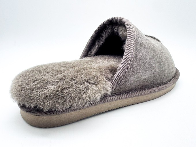thies 1856 ® Sheepskin Grumpy Dad Slipper elephant grey from COILEX