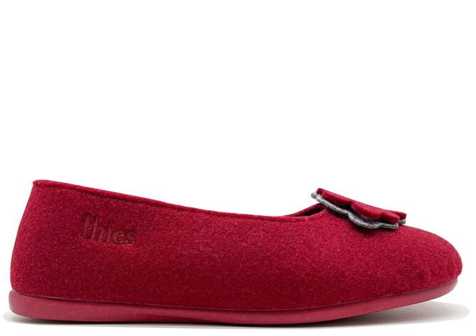 thies 1856 ® Recycled PET Ballerina vegan bordeaux from COILEX