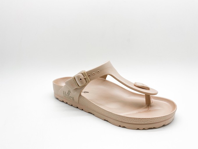 thies 1856 ® Ecofoam Thong Sandal vegan bronze from COILEX