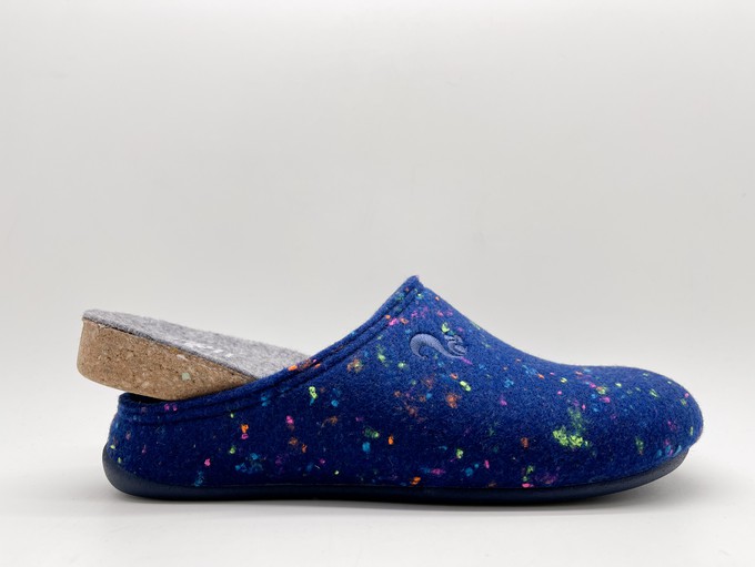thies 1856 ® Recycled PET Slipper vegan LED navy from COILEX