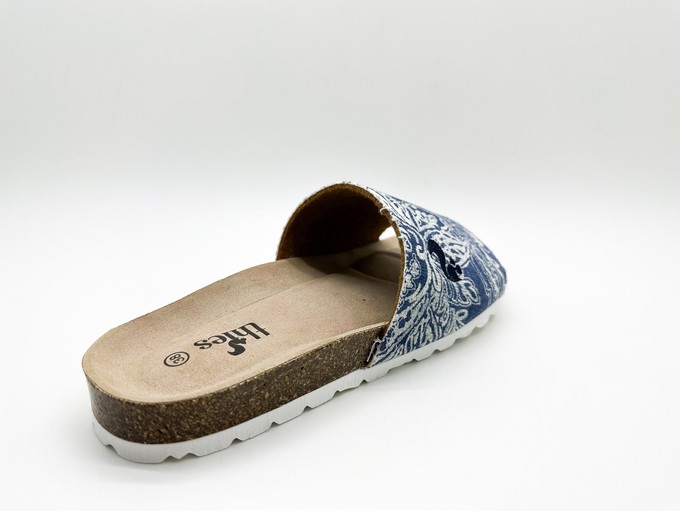 thies 1856 ® Rec Denim Pool Slide vegan paisley (W/X) from COILEX