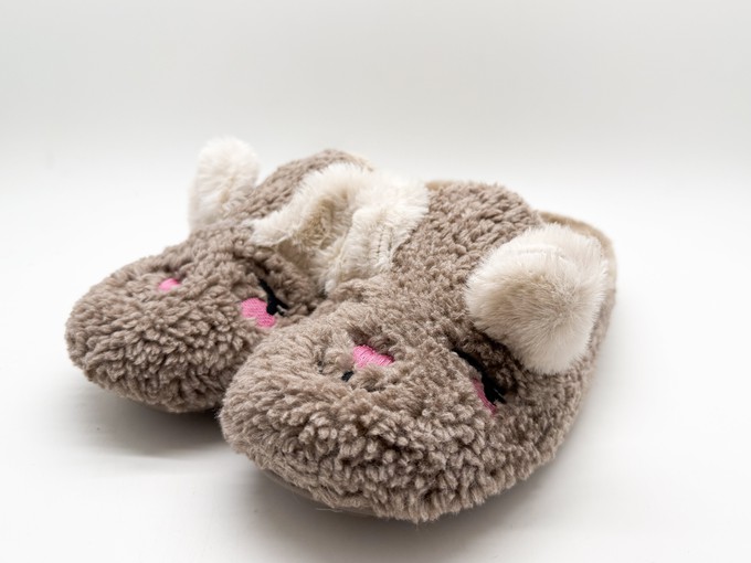thies 1856 ® Organic Rabbit Slipper vegan taupe from COILEX