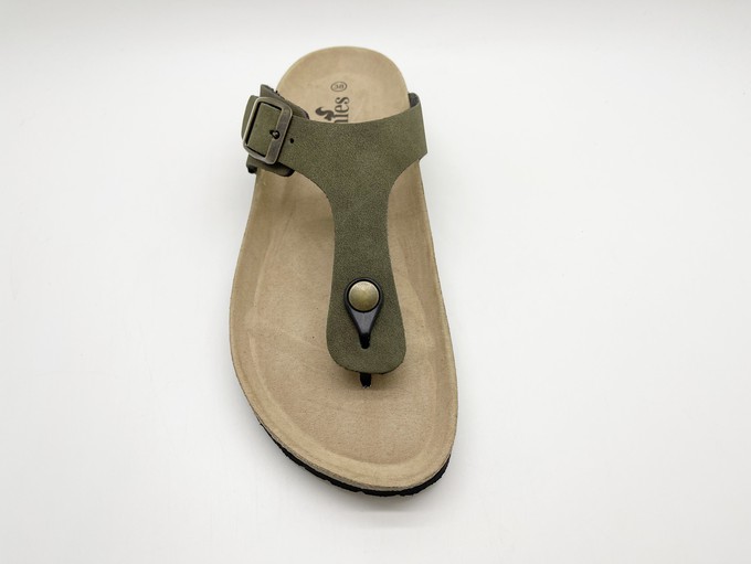 thies 1856 ® Eco Bio Thong Sandal vegan khaki (W/M/X) from COILEX