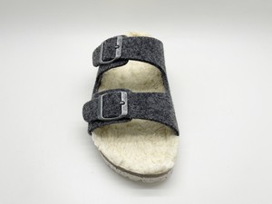 thies 1856 ® Recycled Plush PET Bio Sandal vegan dark grey (W/X) from COILEX